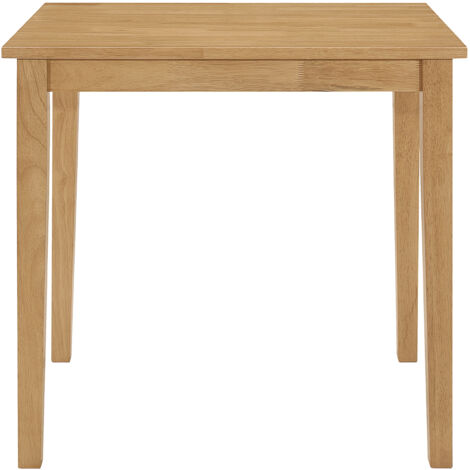 Hallowood Furniture Ledbury Small Rectangular Light Oak Kitchen Table, Wooden & Space-Saving Dining Table for Home, Kitchen, Offices, Apartments and Cafe (80cm)
