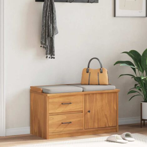 Hallway Bench SANDNES 87x40x50 cm Solid Wood Pine vidaXL