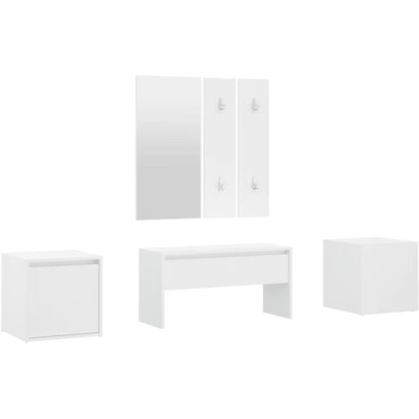 Hallway Furniture Set White Engineered Wood vidaXL