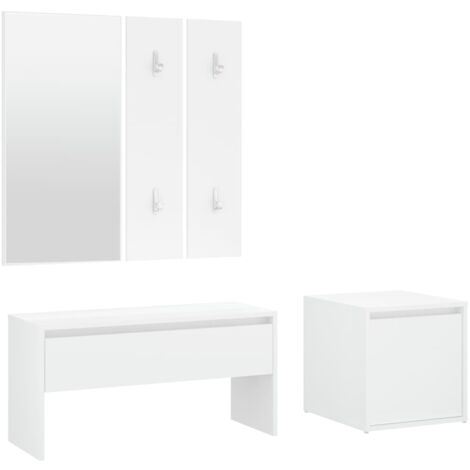 Hallway Furniture Set White Engineered Wood vidaXL