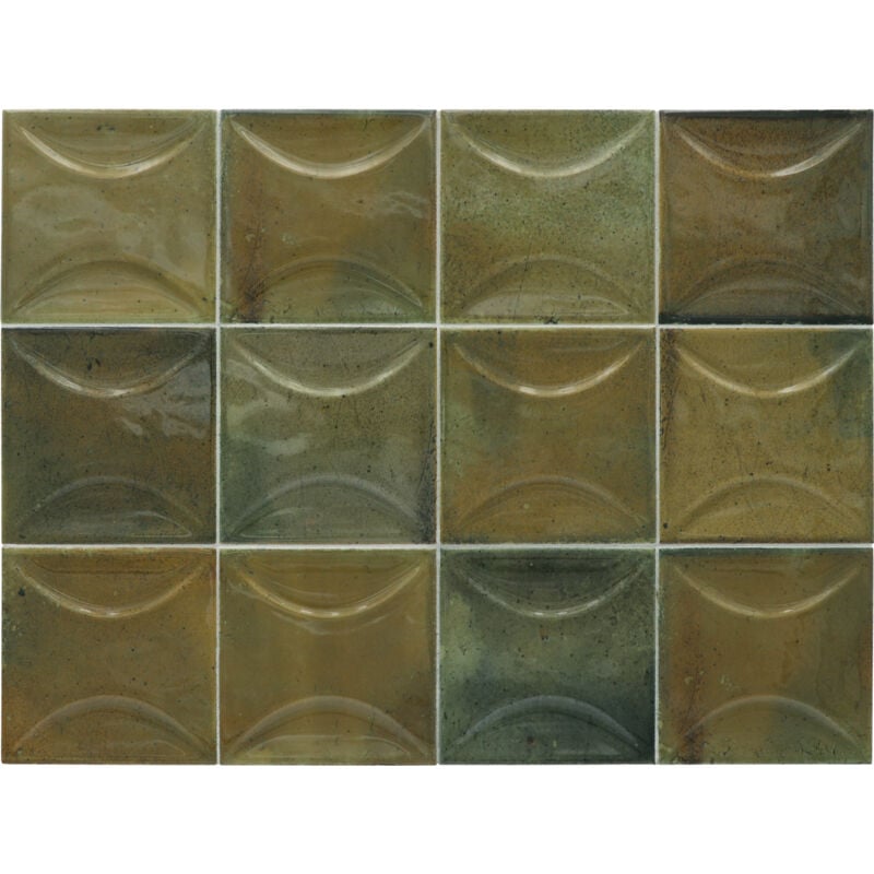 Equipe - Faïence - hanoi - hanoi wild olive - 10X10 arco