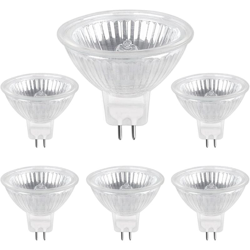 Halogen Bulb GU5.3 35W 12V, 400lm Warm White 2700K Dimmable, Halogen Spot Bulb MR16, Pack of 6