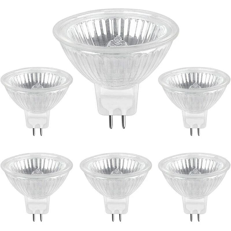 Boed - Halogen Bulb GU5.3 35W 12V, 400lm Warm White 2700K Dimmable, Halogen Spotlight Bulb MR16, pack of 6