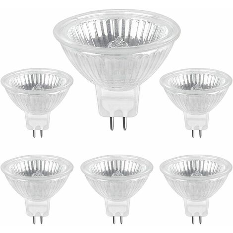 Halogen Bulb GU5.3 35W 12V, 400lm Warm White 2700K Dimmable, Halogen Spotlight Bulb MR16, pack of 6