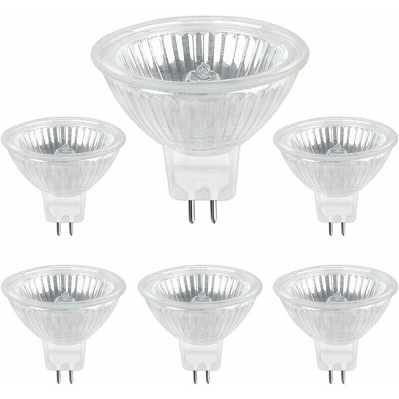 Gabrielle - Halogen Bulb Pack of 6 GU5.3 35W 12V, 400lm Warm White 2700K Dimmable, MR16 Halogen Spot Bulb