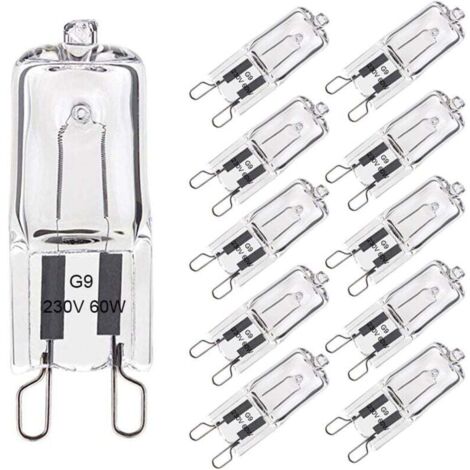 Halogenlampe G9 60W Warmweiß 2800K 680LM 230V Dimmbar Halogen Kapsel Glühfadenlampe 10er Pack-RAPANDA