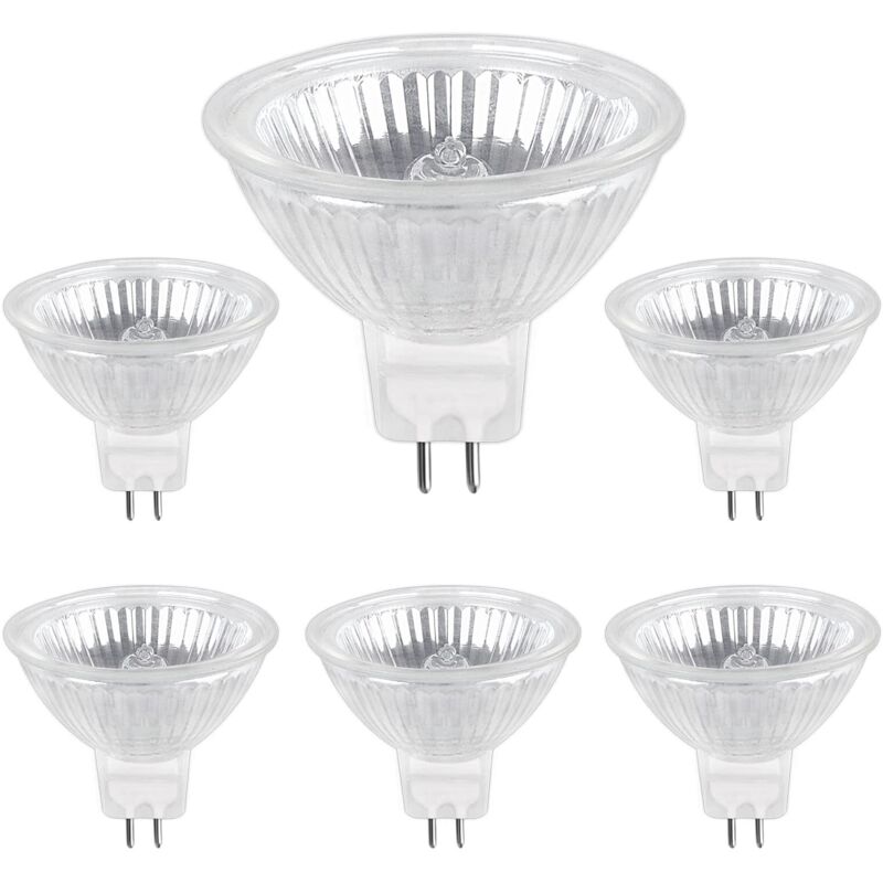 Halogenlampe GU5.3 20W 12V, 400lm Warmweiß 2700K Dimmbar, Halogen-Spotlampe MR16, 6er-Pack