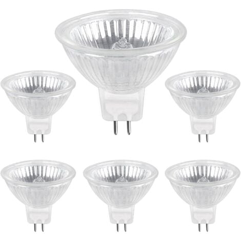 JUSCH Halogenlampe GU5.3 35W 12V, 400lm Warmweiß 2700K Dimmbar, Halogen Spotlampe MR16, 6er-Pack