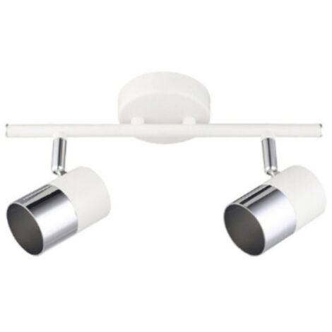 Halogenstrahler 2 Elemente Chromfarbe Knochenweiß GU10 Modell Moon EDM