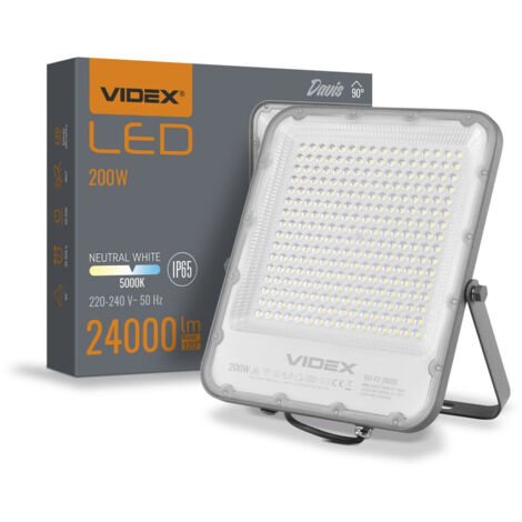Halogenstrahler 200W neutrales Licht 5000K 24000lm IP65 DAVIS Videx