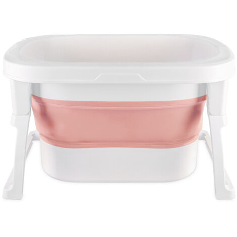 Haloyo® Badewannen Faltbare für Neugeborene Kleinkind Babys,Portable Baby Bathtub Nimmt Keinen Platz Weg,Baby Wanne,72 x 51 x 42 cm,rosa