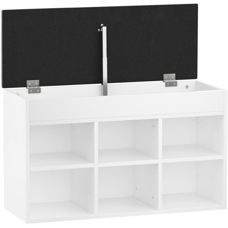 Haloyo - Banc à Chaussures, Meuble d'entrée, Étagère à Chaussures, pour Couloir Salon,Entrée, 80x31x46cm, blanc