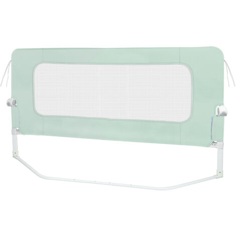 Haloyo® Barrière de Sécurité Pliable et Portable Cadre, Barrière Lit Enfant, Portable Bed Rail, 200x73-86cm, vert
