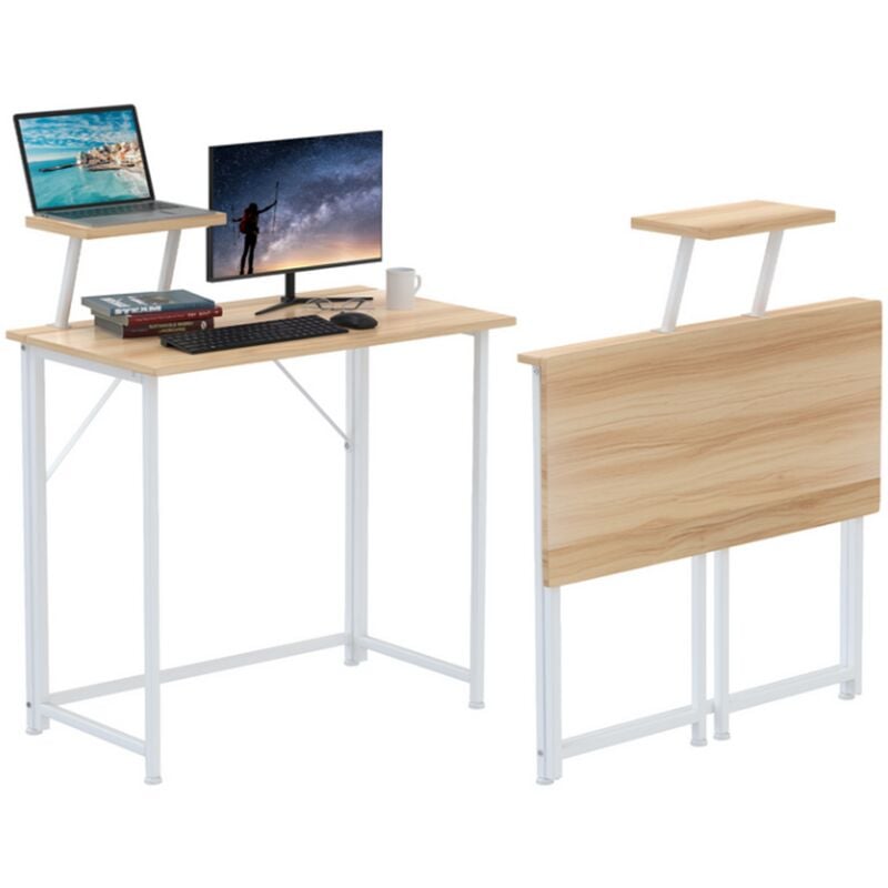 Bureau portable réglable pour ordinateur portable avec plateau de support et fonction pliante, Design moderne et pratique pour maison ou bureau,
