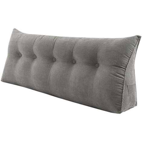 Haloyo® Cuscino da lettura a cuneo cuscino da comodino cuscino da comodino cuscino per chi dorme di lato 160x50x20cm grigio