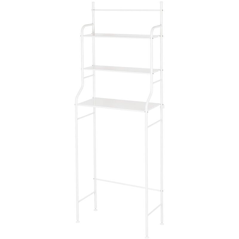 Tagère de Rangement de Salle de Bain à 3 Niveaux,Étagère de Toilettes,Étagère WC,blanc - Haloyo