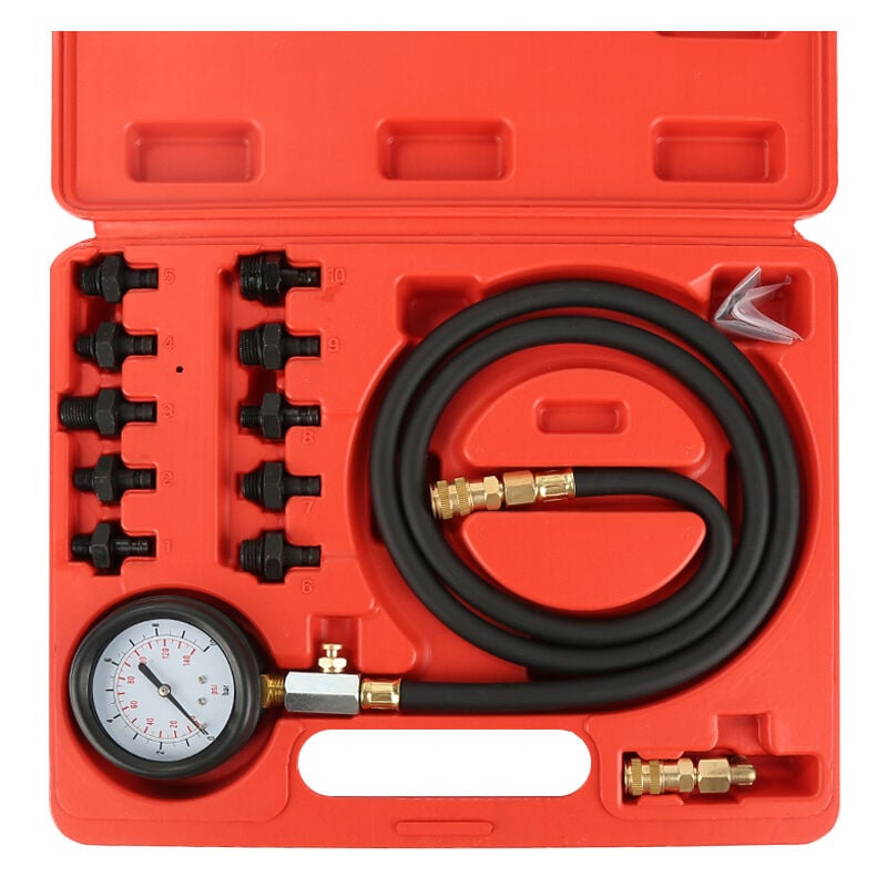 Jauge de pression d'huile,Jauge de Testeur de Pression D'huile Moteur Kit,de Testeur de Pression, noir - Haloyo