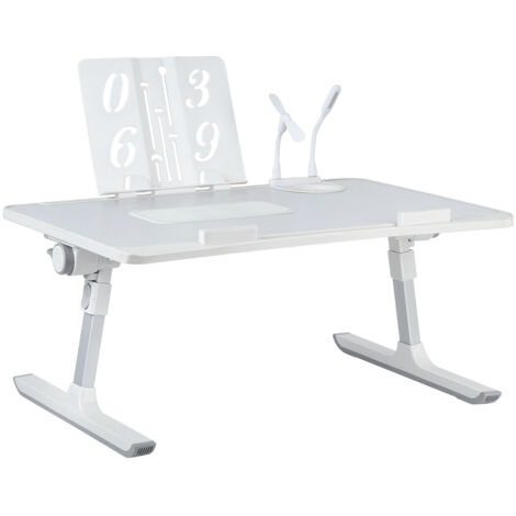 Haloyo® Klappbarer Laptop-Betttisch, höhen- und winkelverstellbar, für Sofa, Arbeitszimmer, Lesen und Schreiben, 60 x 40 x 26–39 cm, Grau