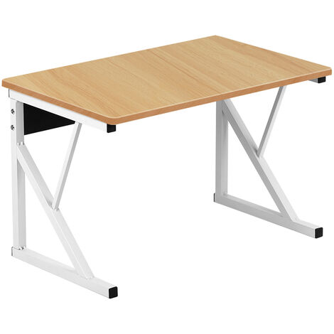 Haloyo Mikrowellenregal, Metallstruktur mit Holzregal, modernes Design, 54 x 35 x 34,5 cm Nussbaum