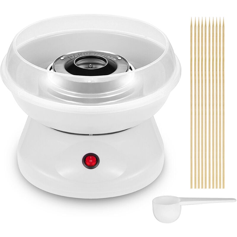 Haloyo - Mini machine à barbe à papa domestique,Utiliser Sucre Ordinaire ou Bonbons Durs sans Sucre,blanc