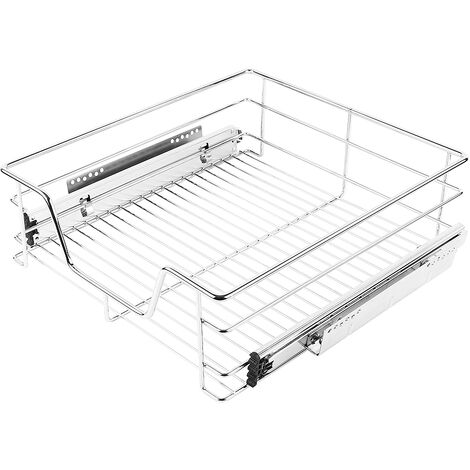 Haloyo Organizer per lavabo in Argento Cromato,39 x 14 x 44 cm,argento