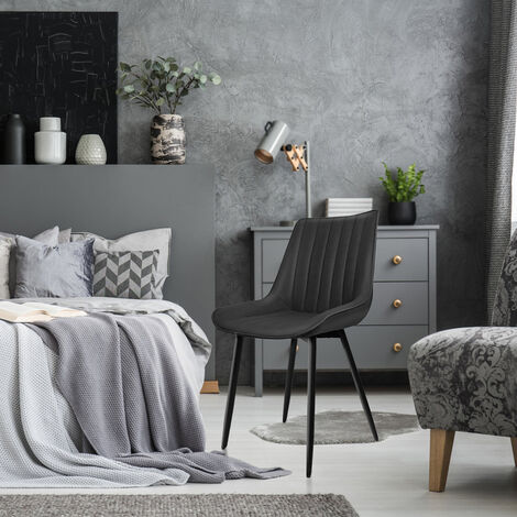 Haloyo® Polsterstuhl 2er Set,Polsterstühlen,für Küche, Esszimmer,Lounge, Wohnzimmer,Schwarz