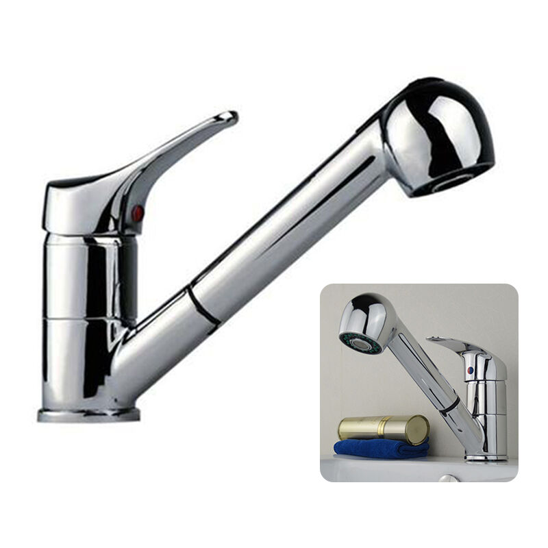 Haloyo - Robinet de Cuisine Mitigeur Cuisine avec Douchette Extensible,Robinet d'Évier en Acier Inoxydable rotatif à 360°,argent