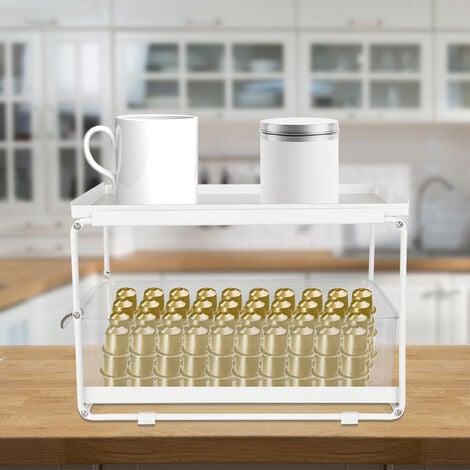 Sacs de rangement ménagers tassimo 64 capsules métal rotatif de stockage  porte-dosettes de café présentoir étagère