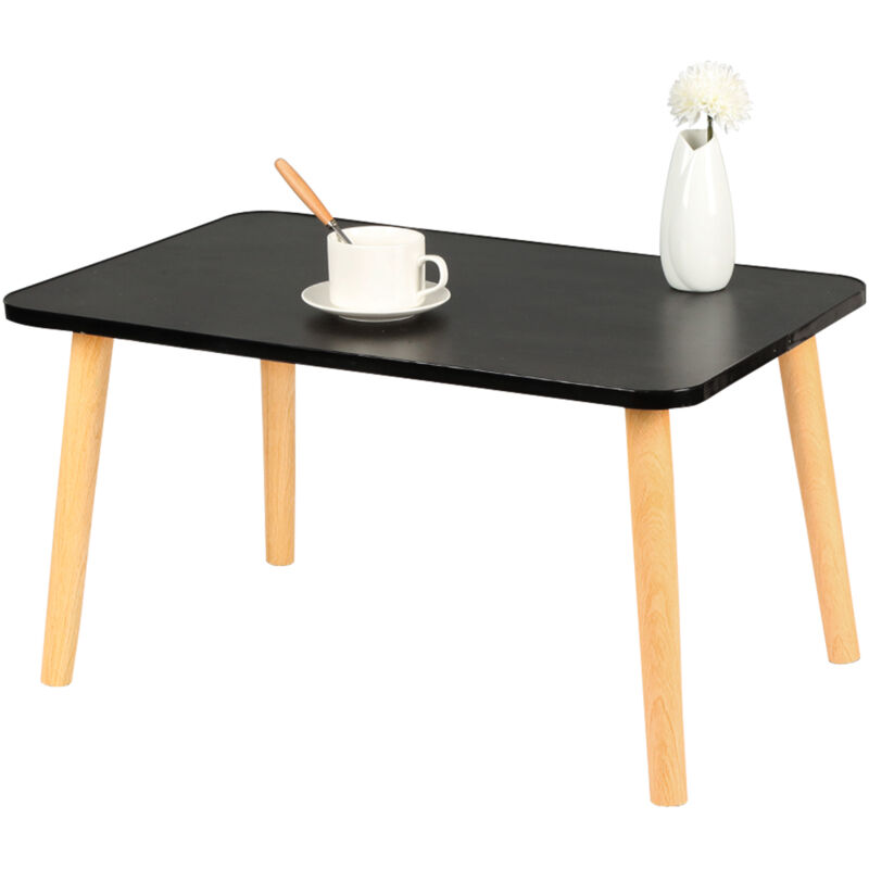 Haloyo® Table Basse, Table de Salon Moderne Minimaliste, assemblage facile, 60x40x32cm, noir
