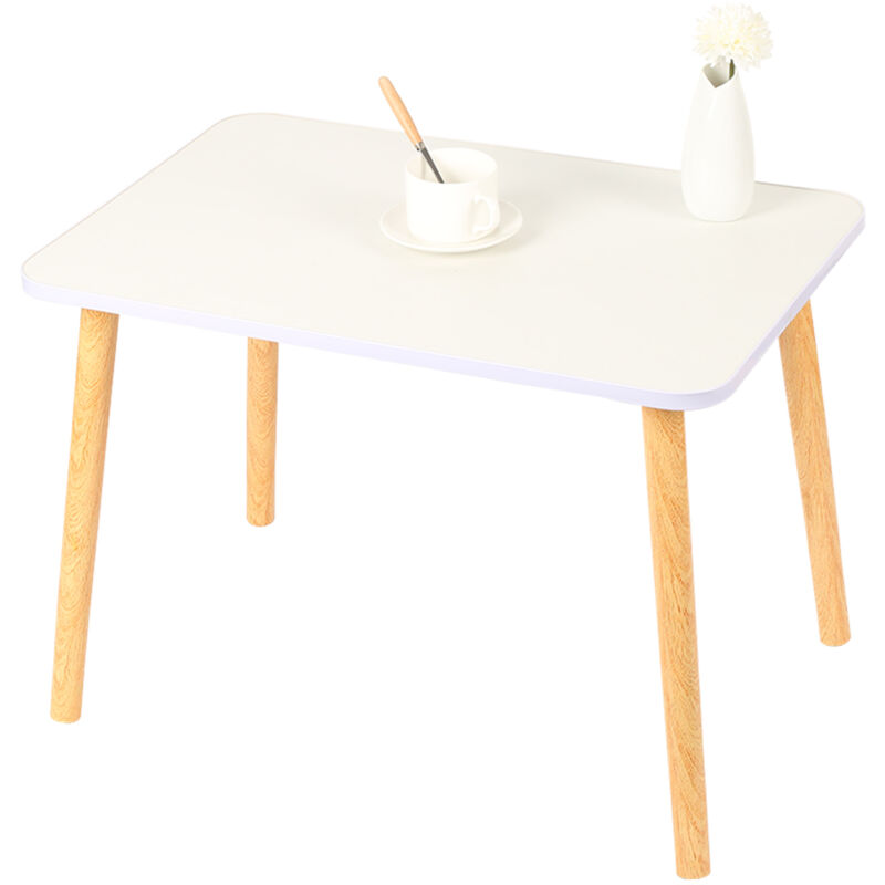 Haloyo® Table Basse, Table de Salon Moderne Minimaliste, assemblage facile, 60x40x40cm, blanc