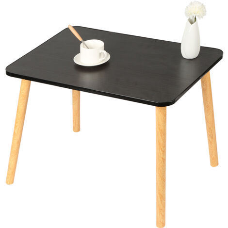 Haloyo® Table Basse, Table de Salon Moderne Minimaliste, assemblage facile, 60x40x40cm, noir