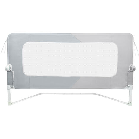 Haloyo® Telaio per cancelletto di sicurezza pieghevole e portatile, barriera per letto per bambini, sponda per letto portatile, 150x73-86 cm, grigio