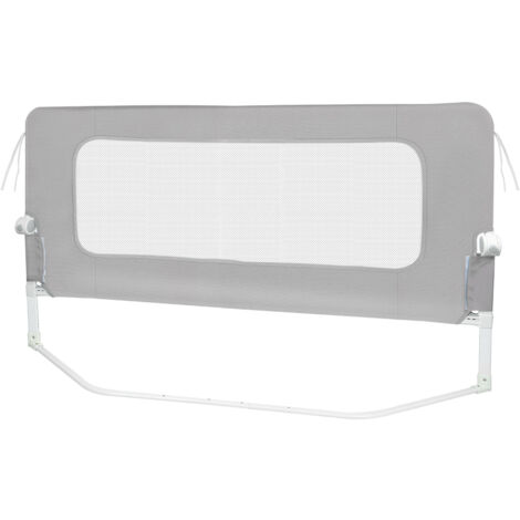 Haloyo® Telaio per cancelletto di sicurezza pieghevole e portatile, barriera per letto per bambini, sponda per letto portatile, 200x73-86 cm, grigio