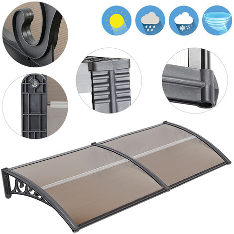 Haloyo Tende da sole per porte e finestre, tenda da sole per porta d'ingresso, tenda da sole 100 x 300 cm, marrone
