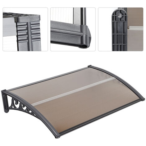 Haloyo Tende da sole per porte e finestre, tenda da sole per porta d'ingresso, tenda da sole 60 x 100 cm, marrone