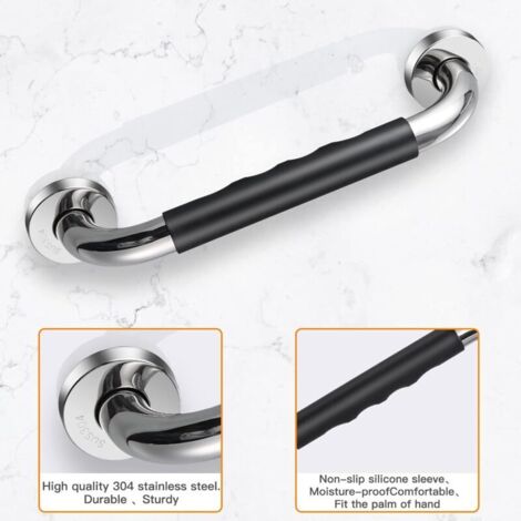 Haltegriff für Badewanne, 30 cm rutschfester Haltegriff für Badezimmer, 2-teiliger Haltegriff für Dusche zur Wandmontage aus Edelstahl
