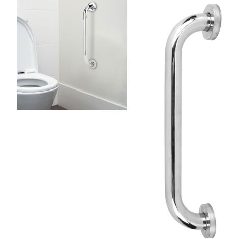 Haltegriff fürs Badezimmer [Markenlos] [Modell nicht angegeben] [Sicherheits- und Spa-Zubehör] Edelstahl, 32 cm, silberfarben, einfache Montage