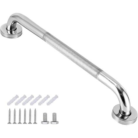Haltegriff im Badezimmer, Badewannengriff aus Edelstahl SUS 304 mit rutschfestem Griff, Toilettenhaltegriff für ältere Menschen/Behinderte/Kinder/Schwangere, 40 cm