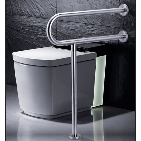 Haltegriffe für die Toilette  Mano  Edelstahl 304  Sicherheit für Senioren – Sicherheitsgriff aus Edelstahl 304 für Personen mit eingeschränkter Mobilität, 70 cm lang, Tragkraft 200 kg, ergonomische U