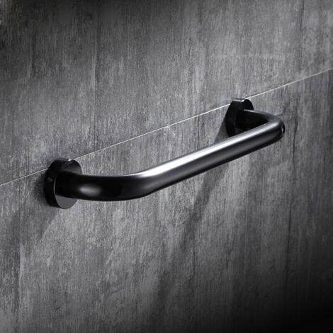 Haltegriffe fürs Badezimmer, Sicherheitsgriffe für die Dusche, 30 cm rutschfeste Haltegriffe fürs Badezimmer, Toilette (schwarz) FLITI