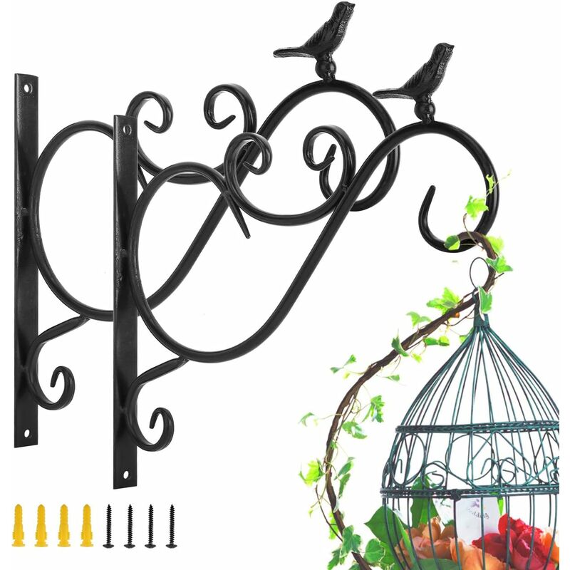 Halten von Pflanzenwand Balkon, Retro europäische Vogelform, schmiedeeiserne Aufhängungshaken, für Spielplatzlaterne mit Schrauben, Outdoor-Dekor für