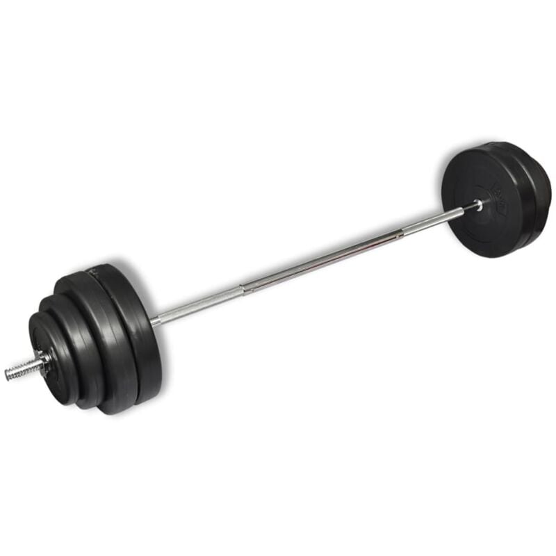 

vidaXL Mancuerna con pesas 60 kg - Negro