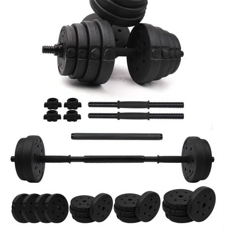 Kit Haltères Musculation, 30 kg Poids Ajustable, avec Barre d'Extension  supplémentaire, pour Hommes et Femmes