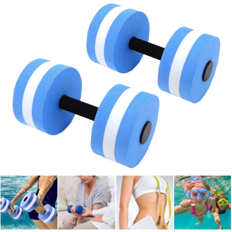 Haltères Flottants Aquatiques EVA [2 PCS] pour Yoga et Fitness en Pool - Matériel Écologique Bleu pour Hommes, Femmes et Enfants
