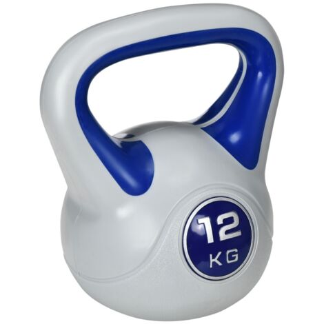 Haltères-Kettlebell-12kg-Fonte Écologique-Idéal Fitness Maison-Taille Compacte-24x17x28(cm)