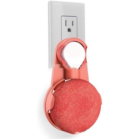 Halterung für Google Home Mini, ABS-Ständer, schraubenlos, platzsparendes Zubehör für Smart-Home-Lautsprecher, ideal für Küche, Bad und Schlafzimmer (Google Home Mini, Rot) St05