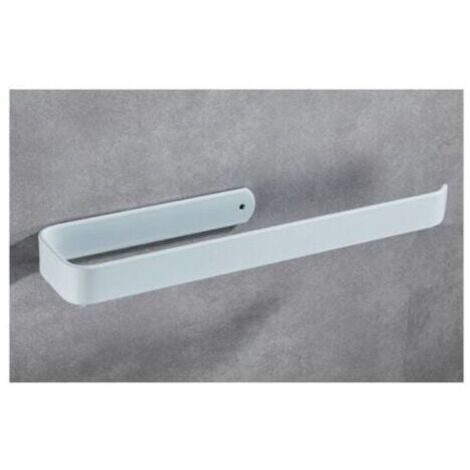 Halterung für Küchenpapier, 33 cm, selbstklebend oder bohrbar, aus Aluminium, für Küche, Bad, Schränke, vertikal oder horizontal, in Weiß