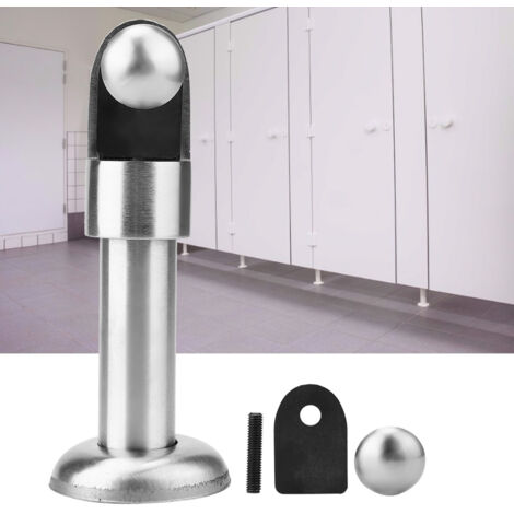 Halterung für öffentliche Toilettentrennwände, Befestigungsmaterial: Stahl, Edelstahl, Fußstütze, Fußzubehör [Material der Toilettentrennwand-Halterung: Stahl, Edelstahl]