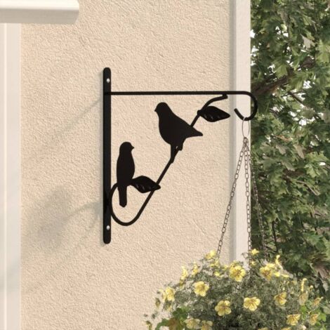 Halterungen für Blumenampel 4 Stk. Schwarz Stahl CFW726099