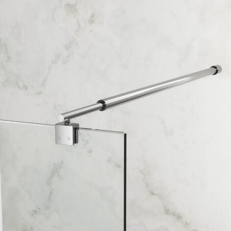 Haltestange Duschwand 70-120cm Rund für 8-10mm Glasstärke Stabilisator Walk in Stabilisatorstange Dusche